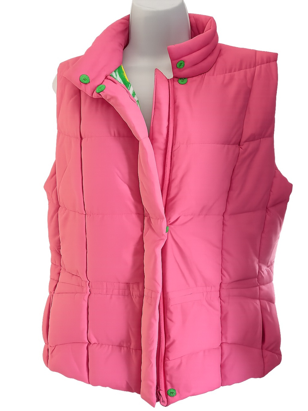 Lilly Pulitzer Pink Floral-Lined Quilted Vest